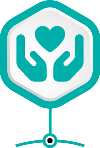 Hands holding a heart icon